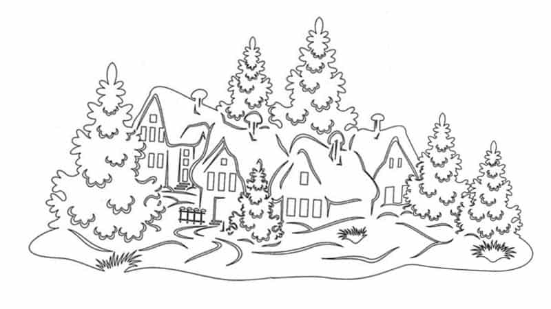 Вытынанки на окна к Новому году 2023 (81 фото) - новые схемы и шаблоны для распечатки, новогодние трафареты