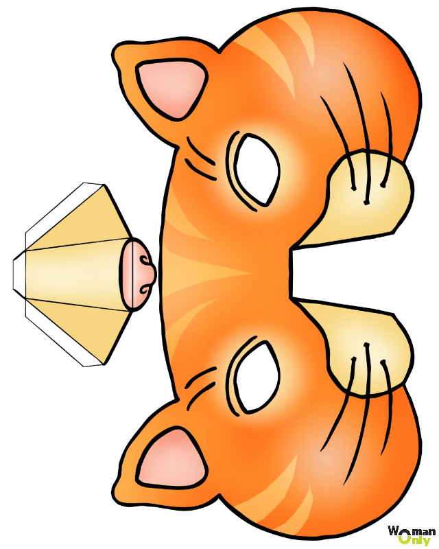 Новогодние маски из бумаги - праздник уже с вами маска кота