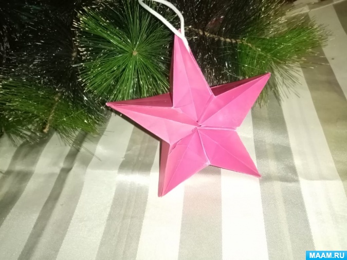 Мастер-класс по оригами «Рождественская звезда» для детей старшего дошкольного возраста
