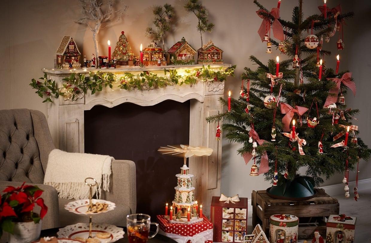 Оформление новогодней елки свечами