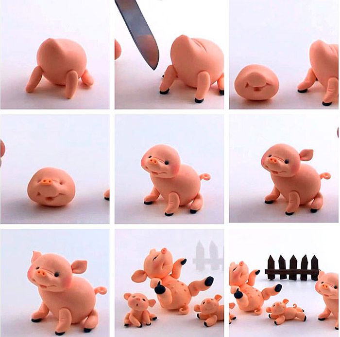 Такие действия создают целые семьи милых поросят, которые подходят на роль подарка