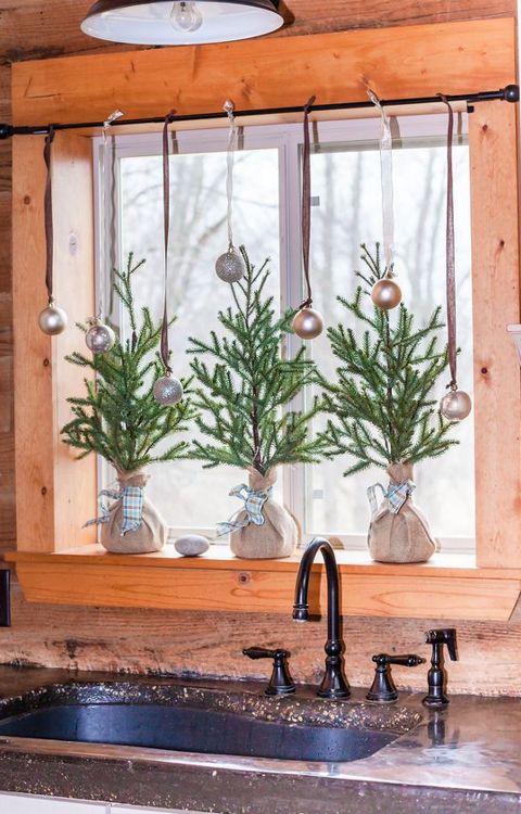 новогоднее украшение интерьера кухни