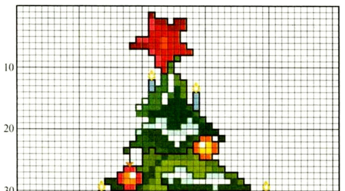 Новогодний декор: красивая вышивка на игрушках и украшениях