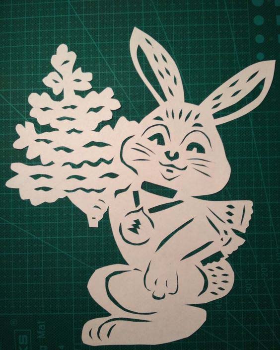 Трафареты на окна для вырезания из бумаги к новому году 2023