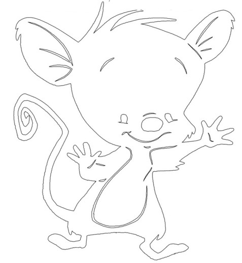 Аппликация мыши: шаблоны для вырезания, мышка из геометрических фигур с мышатами, мышонок из цветной бумаги с сыром для малышей детского сада и школы