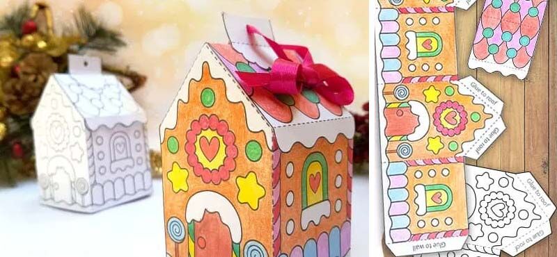 Новогодний домик своими руками: схемы, шаблоны