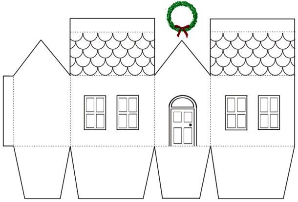 Новогодний домик своими руками: схемы, шаблоны