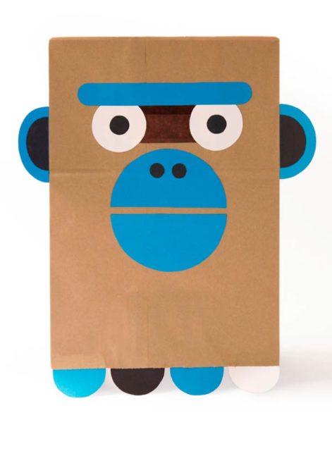 Бумажная маска обезьянки