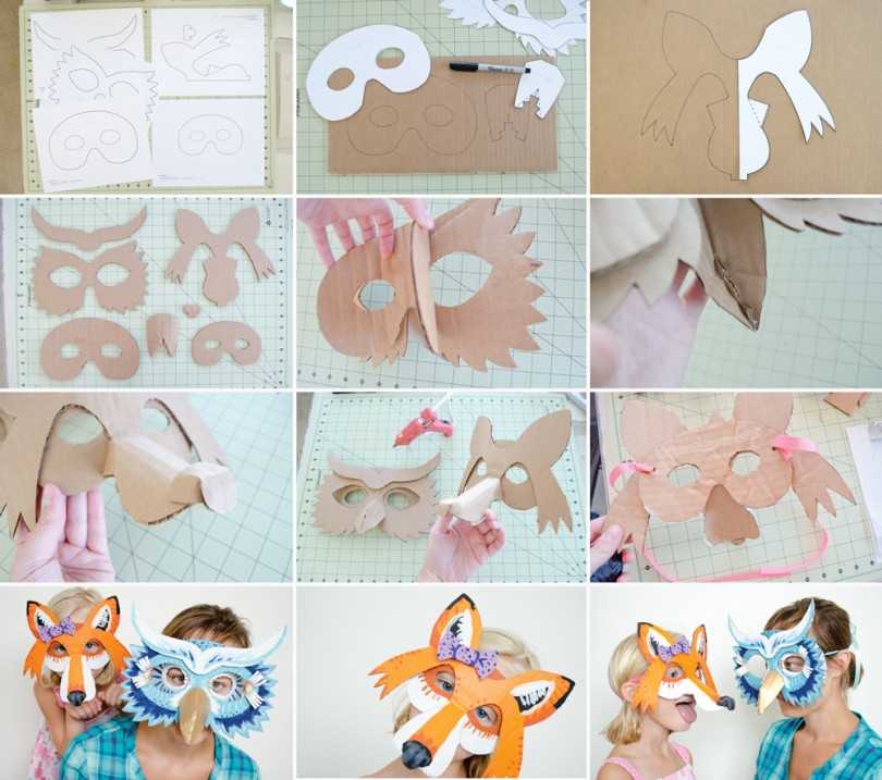 Как сделать маску своими руками: шаблоны и трафареты для распечатки