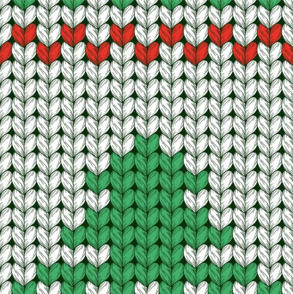 Схема вязания елочки