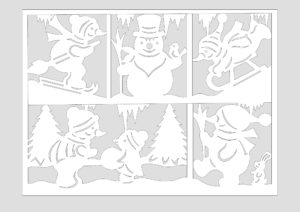 Вытынанки на Новый Год, трафареты на окна и шаблоны для вырезания из бумаги