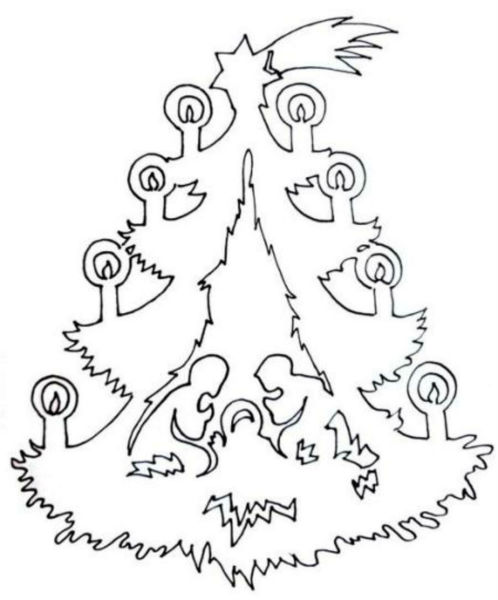 Вытынанки на Новый Год, трафареты на окна и шаблоны для вырезания из бумаги