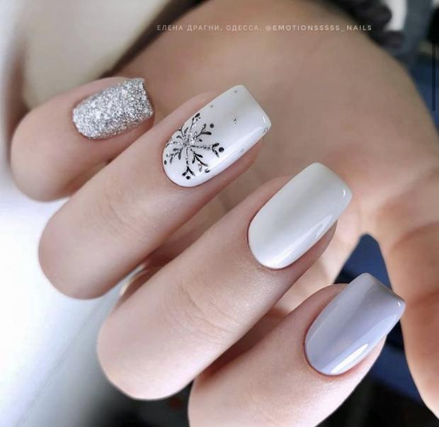 Маникюр на Новый год 2021 - красивые идеи (80 фото)