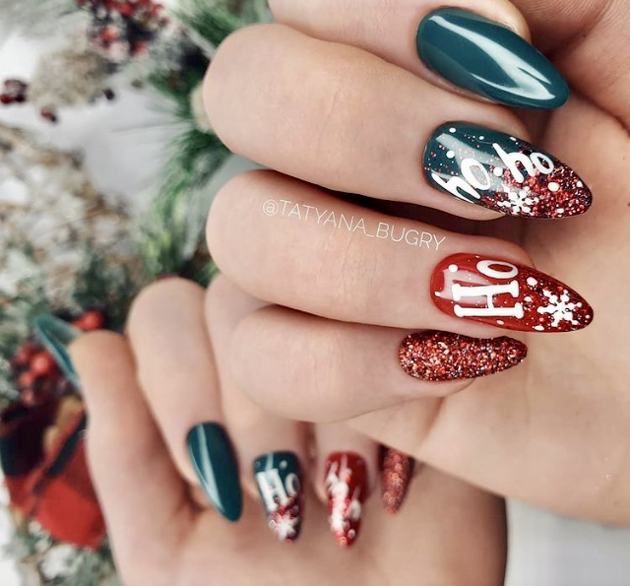Маникюр на Новый год 2021 - красивые идеи (80 фото)