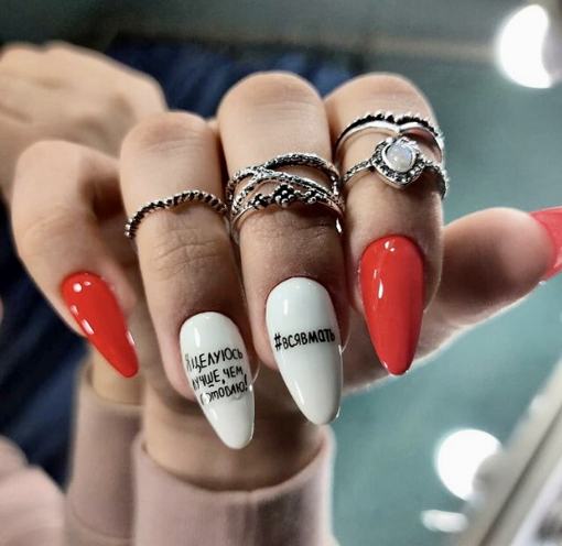Красный маникюр 2022-2023 — модные тенденции и новинки дизайна
