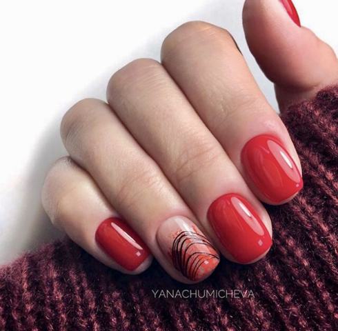 Красный маникюр 2022-2023 — модные тенденции и новинки дизайна