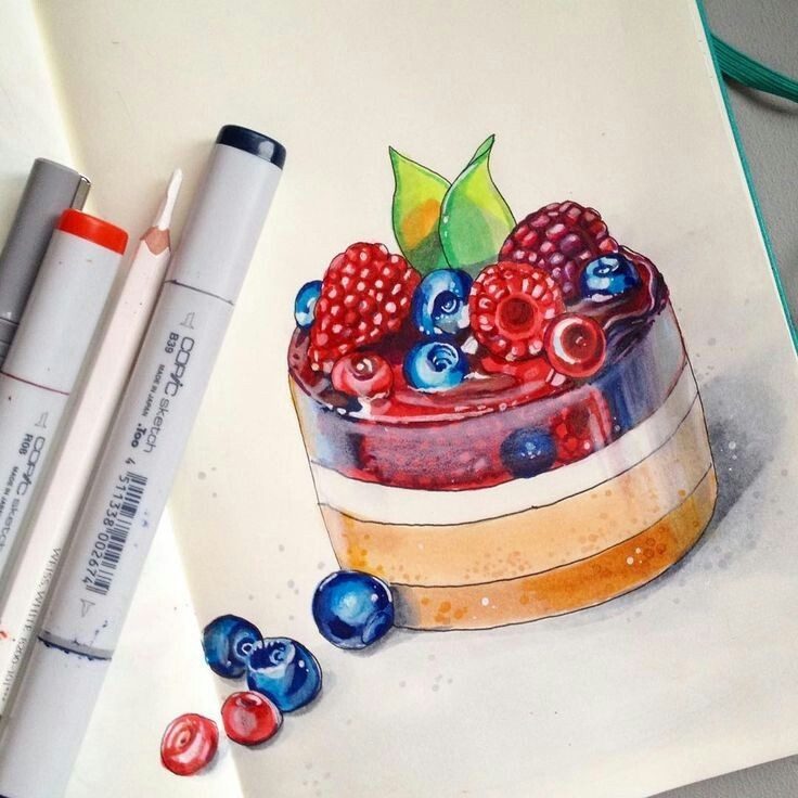 Вкусный десерт с ягодами