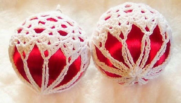 Вяжем крючком простые шарики с бисером на елку: МК для новичков пошагово