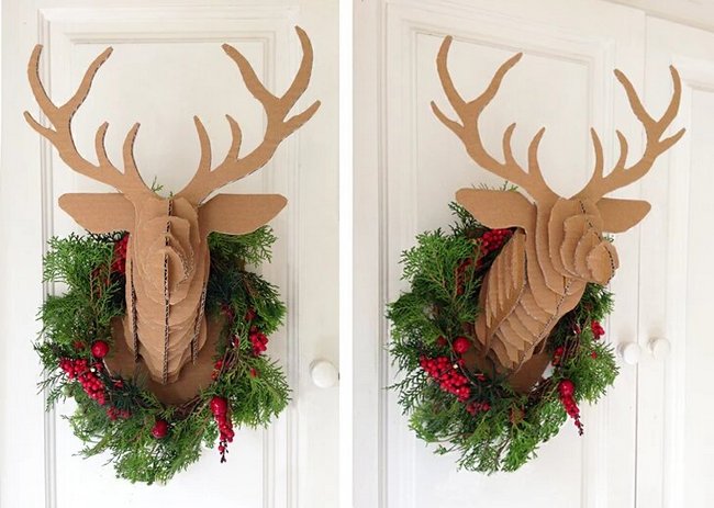 Сани: новогодняя поделка из картона своими руками + шаблон