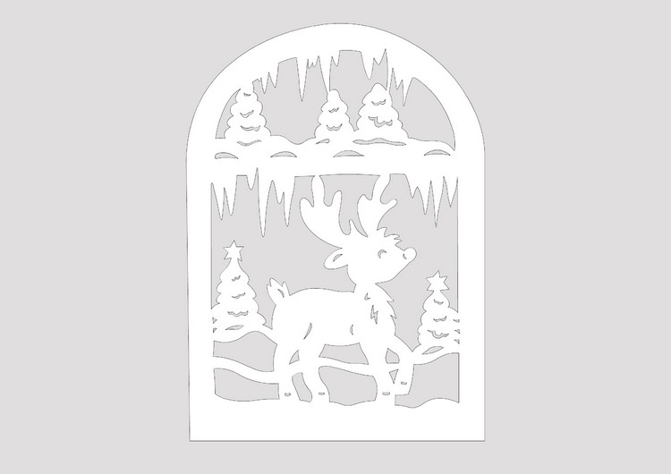 Вытынанки на Новый Год, трафареты на окна и шаблоны для вырезания из бумаги