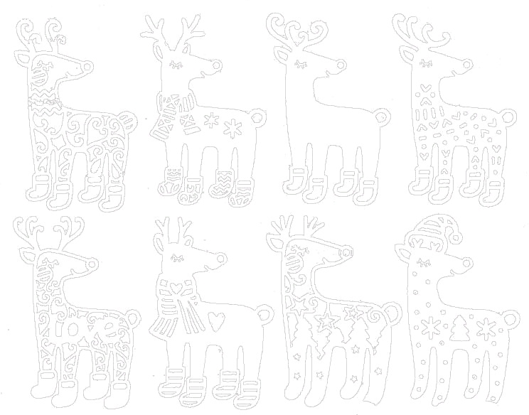 Вытынанки на Новый Год, трафареты на окна и шаблоны для вырезания из бумаги