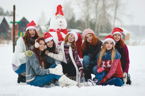 Идеи фото новогодней фотосессии для подруг