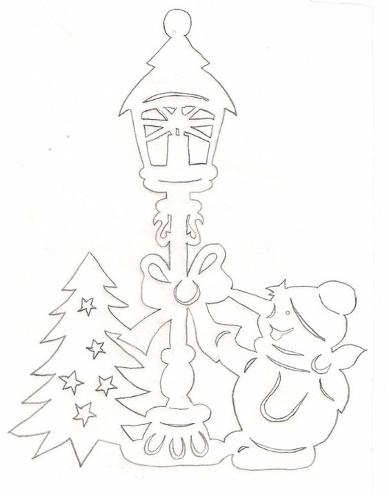 новогодний вытынанки на окна из бумаги распечатать