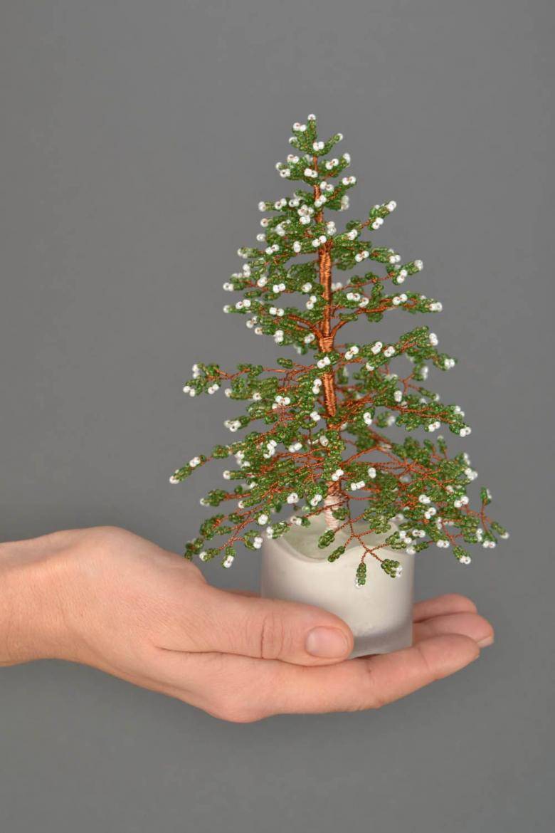 Елка из бисера (115 фото) - легкие схемы и пошаговые мастер-классы для начинающих