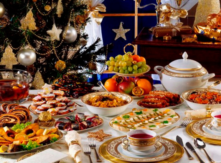 стол на новый год