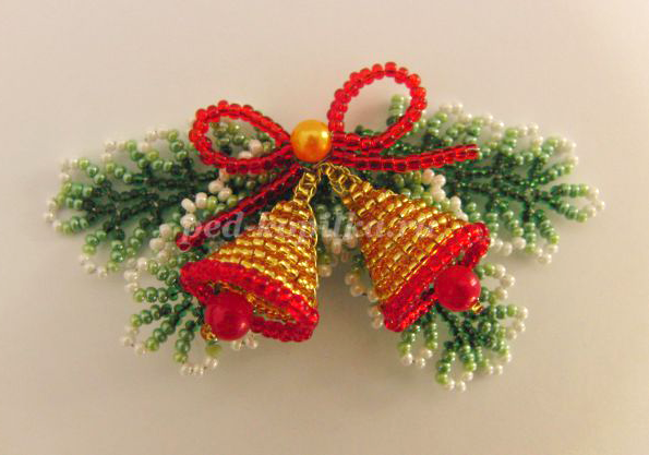 новогодние поделки из бисера для начинающих 8