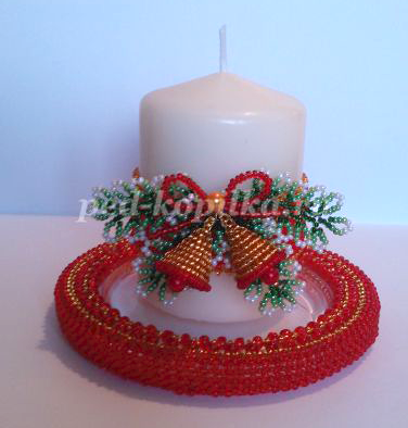 новогодние поделки из бисера для начинающих 7