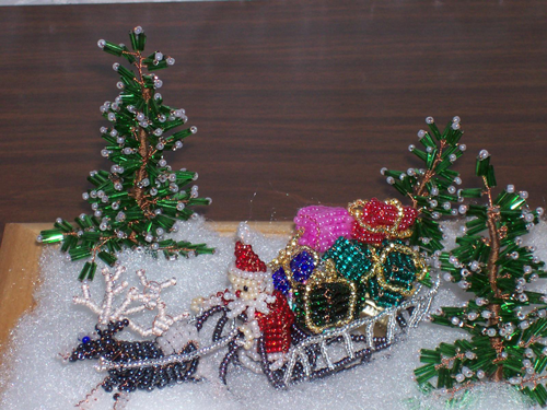 новогодние поделки из бисера мастер класс пошагово 5
