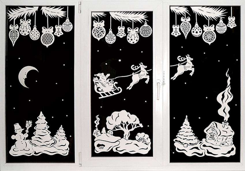 Вытынанка на окно из бумаги 5