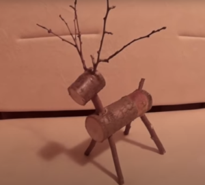 Новогодний олень - трафарет для вырезания 2023, большого размер