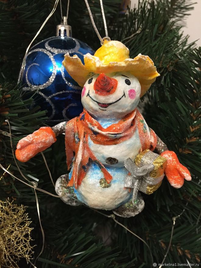 Новогодние игрушки из хлопка 4
