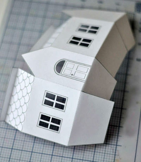 Обычные домики из коробок будут смотреться красиво и стильно