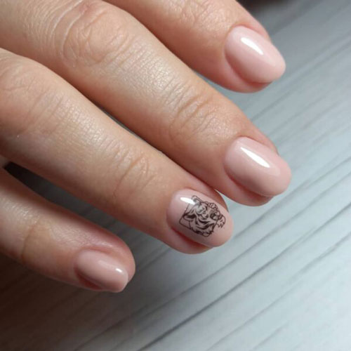 маникюр 2022 модные к Новому году тигра 3