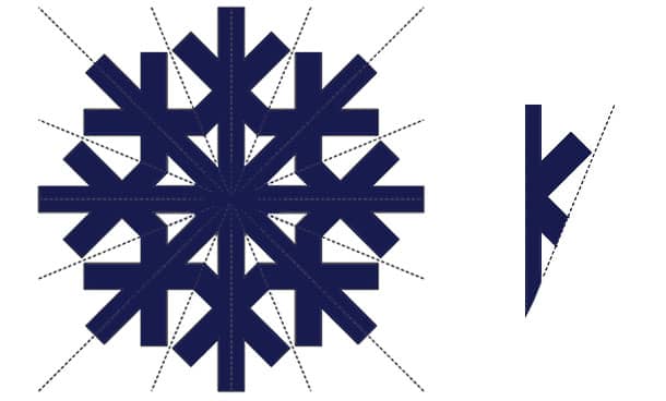 Снежинка из бумаги: шаблон, трафарет