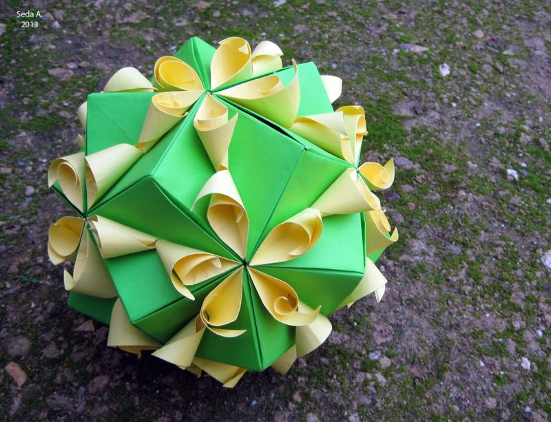 Кусудама из бумаги своими руками (74 фото) - поэтапные схемы, как сделать и мастер-классы для начинающих