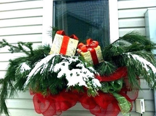украшение окон на новый год своими руками идеи 6