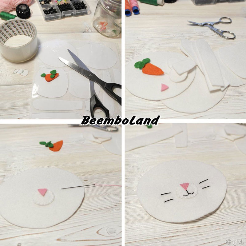 зайчик из фетра своими руками со схемами для начинающих 3