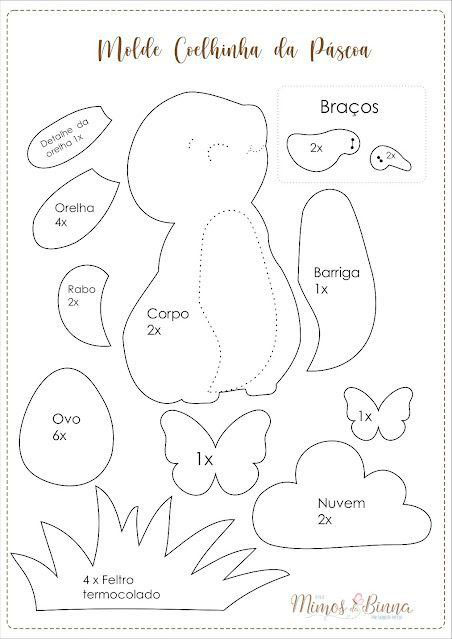 кролик из фетра на елку 13