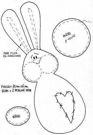 кролик из фетра на елку 2