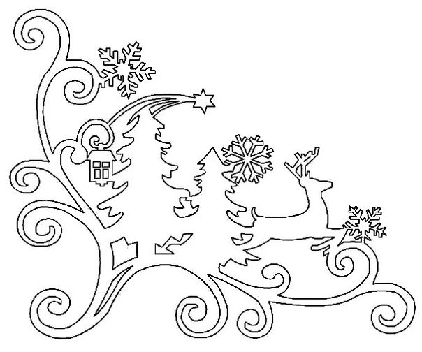 Вытынанки на окна к Новому году 2023 (81 фото) - новые схемы и шаблоны для распечатки, новогодние трафареты