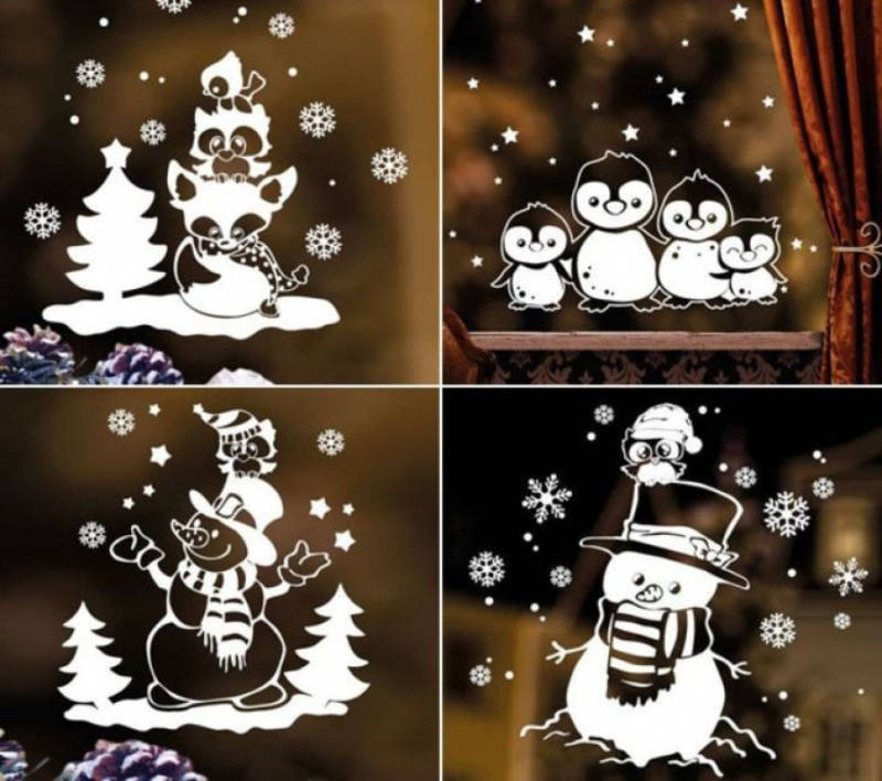 Вытынанки на окна к Новому году 2023 (80 фото) - трафареты и шаблоны, украшение новогоднего окна своими руками