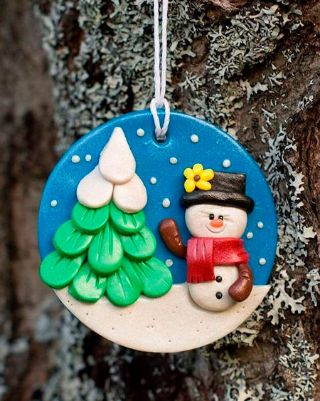 новогодние поделки из воздушного пластилина 4