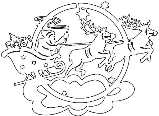 новогодние вытынанки Дед Мороз и Снегурочка 10