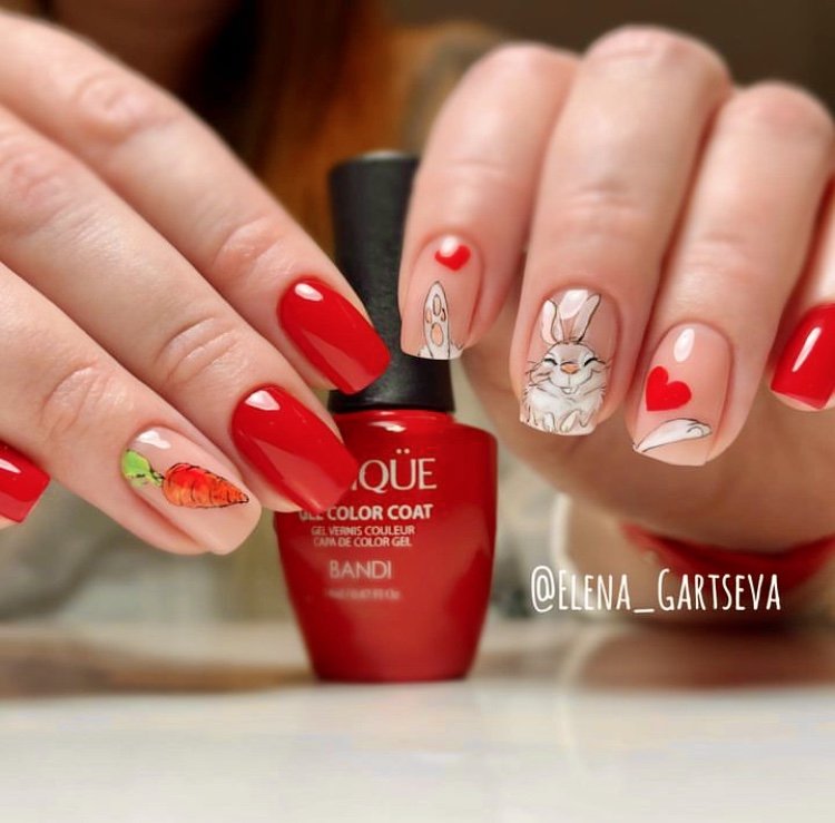 Маникюр на Новый год 2021 - красивые идеи (80 фото)