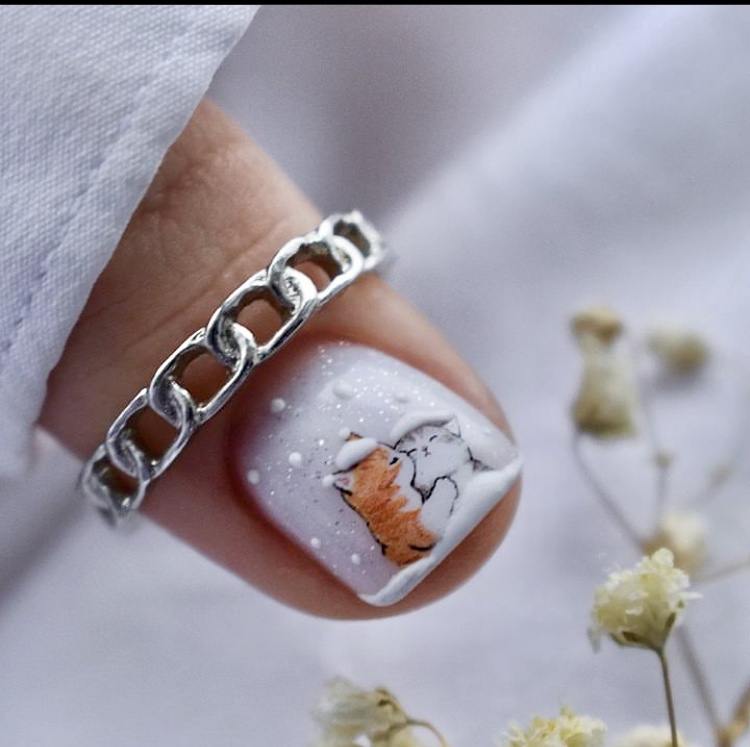 Маникюр на Новый год 2021 - красивые идеи (80 фото)