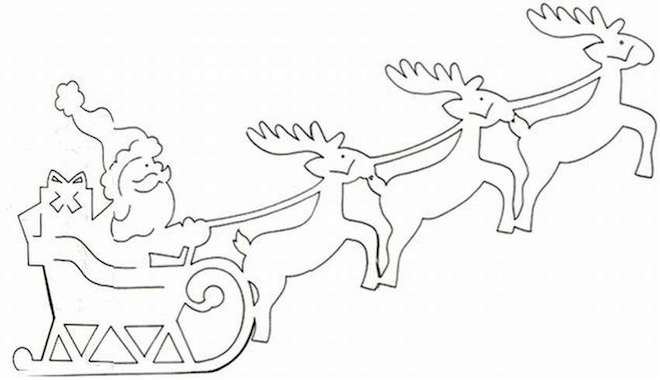 Дед Мороз летит на санях 10